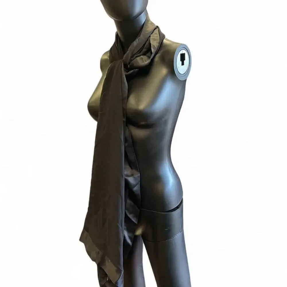 Black satin scarf
